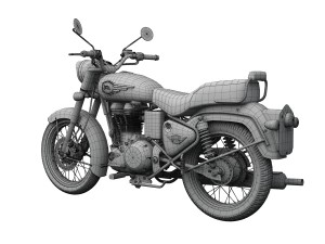 royal enfield bullet 500 2016 Model 3D