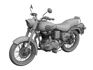 royal enfield bullet 500 2016 Model 3D
