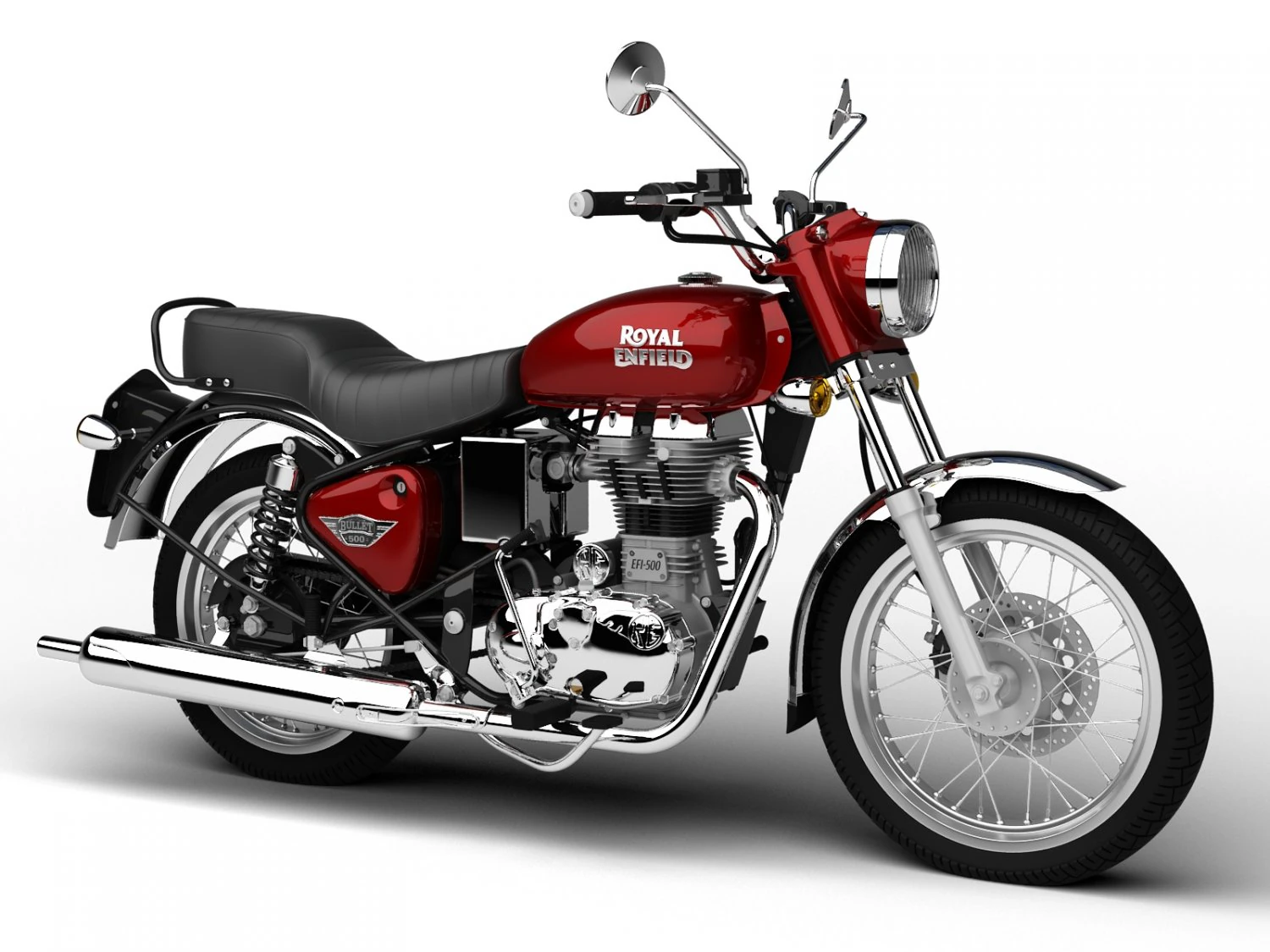 royal enfield bullet electra 2016 3D Model .c4d .max .obj .3ds .fbx .stl .blend 