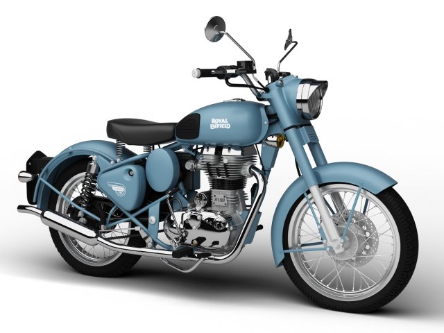 royal enfield classic squadron blue 2016 3D Model