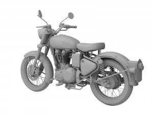 royal enfield classic squadron blue 2016 3Dモデル