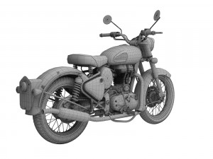 royal enfield classic squadron blue 2016 3Dモデル