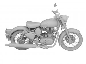 royal enfield classic battle green 2016 Modelo 3D