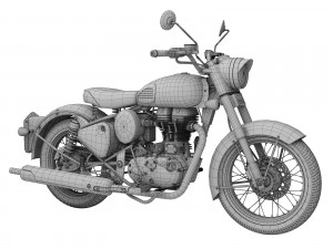 royal enfield classic battle green 2016 Modelo 3D