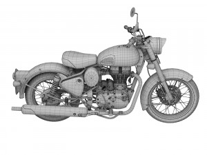 royal enfield classic battle green 2016 Modelo 3D