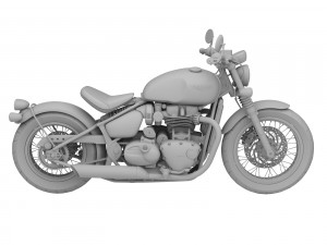 triumph bonneville bobber 2017 3D 모델
