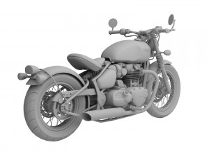 triumph bonneville bobber 2017 3D 모델