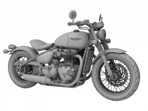 triumph bonneville bobber 2017 3D 모델