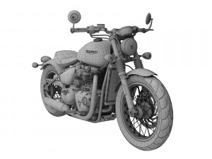 triumph bonneville bobber 2017 3D 모델