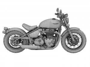 triumph bonneville bobber 2017 3D 모델