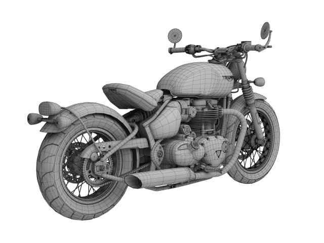 triumph bonneville bobber 2017 3D Model in Motorcycle 3DExport