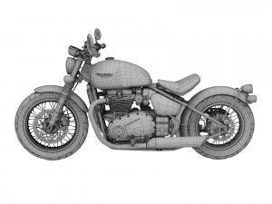 triumph bonneville bobber 2017 3D 모델