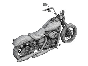 harley-davidson fxdb dyna street bob 2013 3D Model
