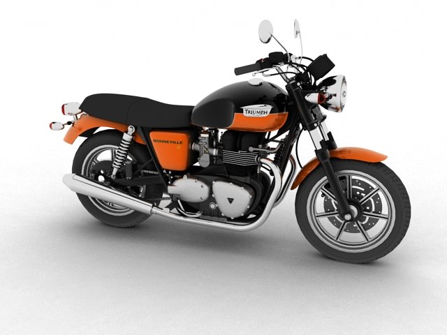 triumph bonneville se 2012 3D Model .c4d .max .obj .3ds .fbx .stl .blend 