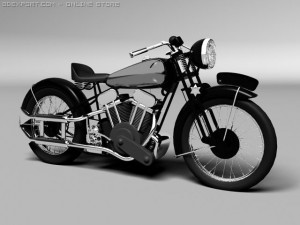 brough superior ss100 1938 3D Model