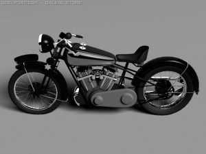 brough superior ss100 1938 3D Model