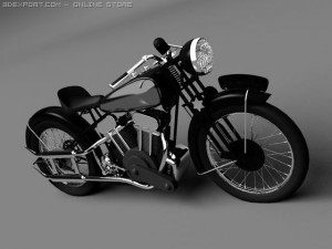 brough superior ss100 1938 3D Model