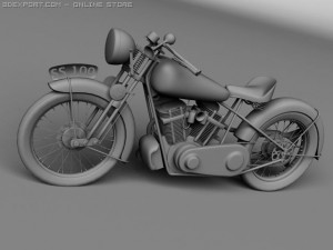 brough superior ss100 1938 3D Model