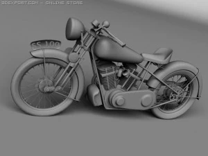 brough superior ss100 1938 3D Model