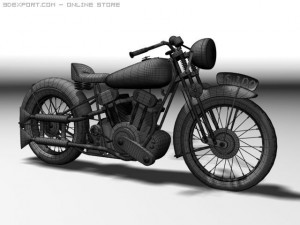 brough superior ss100 1938 3D Model