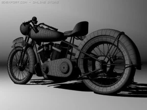 brough superior ss100 1938 3D Model