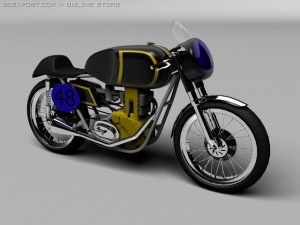 ajs 7r cafe racer 1954 3Dモデル