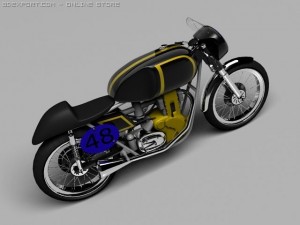 ajs 7r cafe racer 1954 3Dモデル