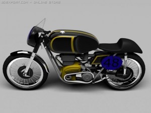 ajs 7r cafe racer 1954 3Dモデル