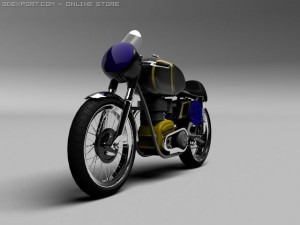 ajs 7r cafe racer 1954 3Dモデル