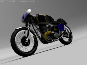 ajs 7r cafe racer 1954 3Dモデル