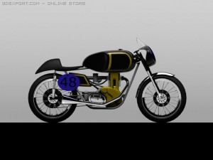 ajs 7r cafe racer 1954 3Dモデル