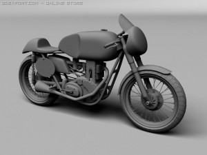 ajs 7r cafe racer 1954 3Dモデル