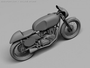 ajs 7r cafe racer 1954 3Dモデル