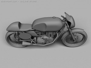 ajs 7r cafe racer 1954 3Dモデル