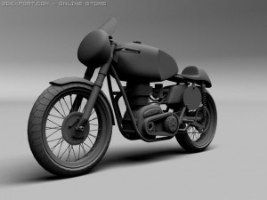 ajs 7r cafe racer 1954 3Dモデル