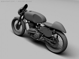 ajs 7r cafe racer 1954 3Dモデル