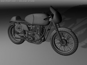ajs 7r cafe racer 1954 3Dモデル