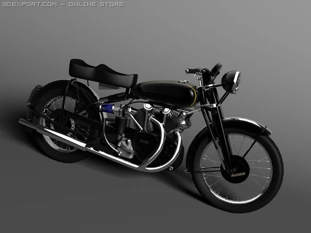 vincent black shadow 1950 3D Model .c4d .max .obj .3ds .fbx .stl .blend 