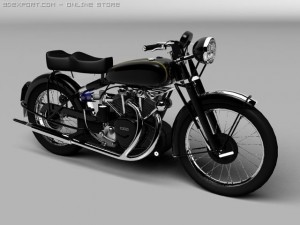vincent black shadow 1950 Modello 3D