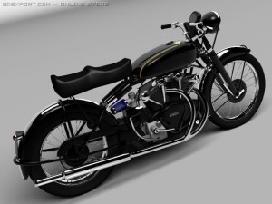 vincent black shadow 1950 Modello 3D