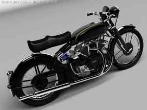 vincent black shadow 1950 3D Model