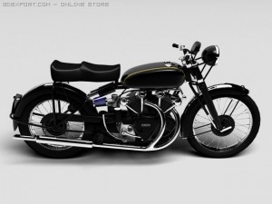 vincent black shadow 1950 Modello 3D