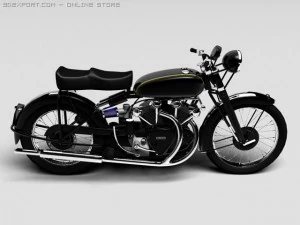 vincent black shadow 1950 3D Model