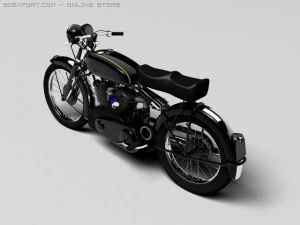 vincent black shadow 1950 3D Model