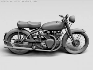 vincent black shadow 1950 3D Model
