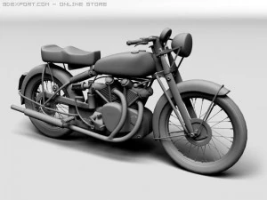vincent black shadow 1950 3D Model