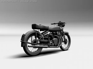 vincent black shadow 1950 3D Model