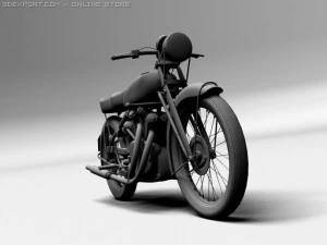 vincent black shadow 1950 3D Model