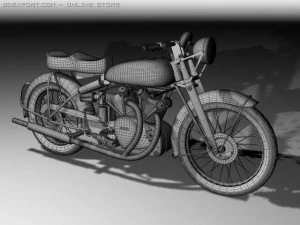 vincent black shadow 1950 3D Model