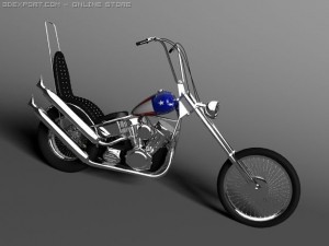 harley davidson easy rider panhead 3D Model